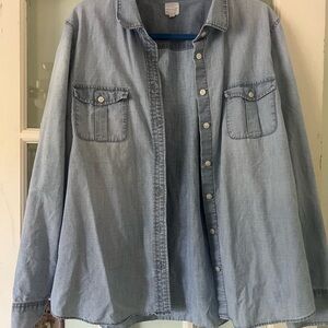 XL J Crew Blue Denim Shirt